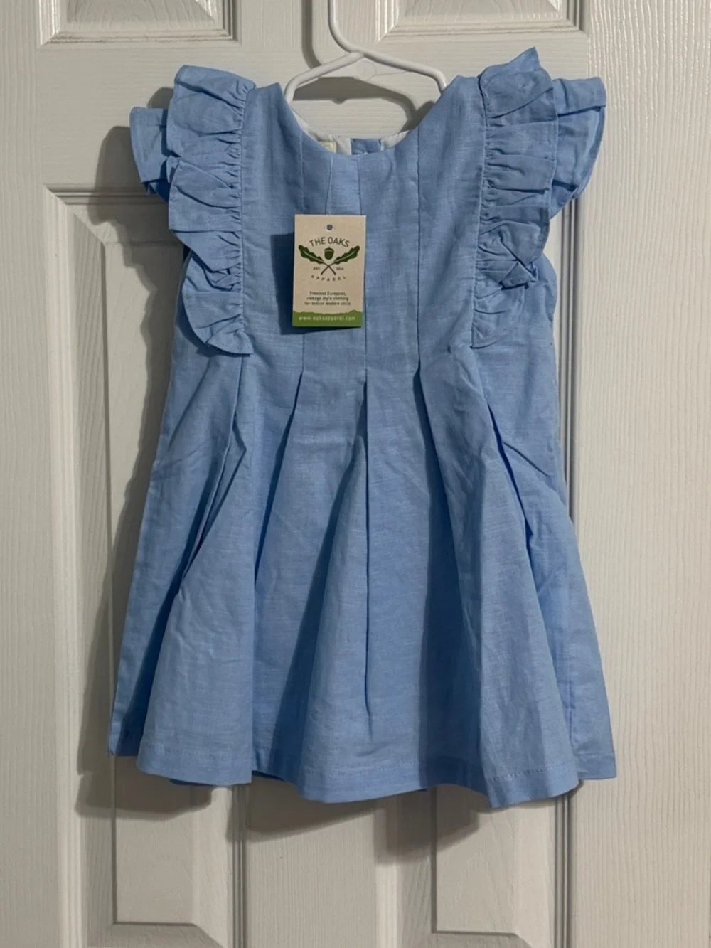 The Oaks Girls' Light Blue Ruffle Sleeve Dress NWT size 2T